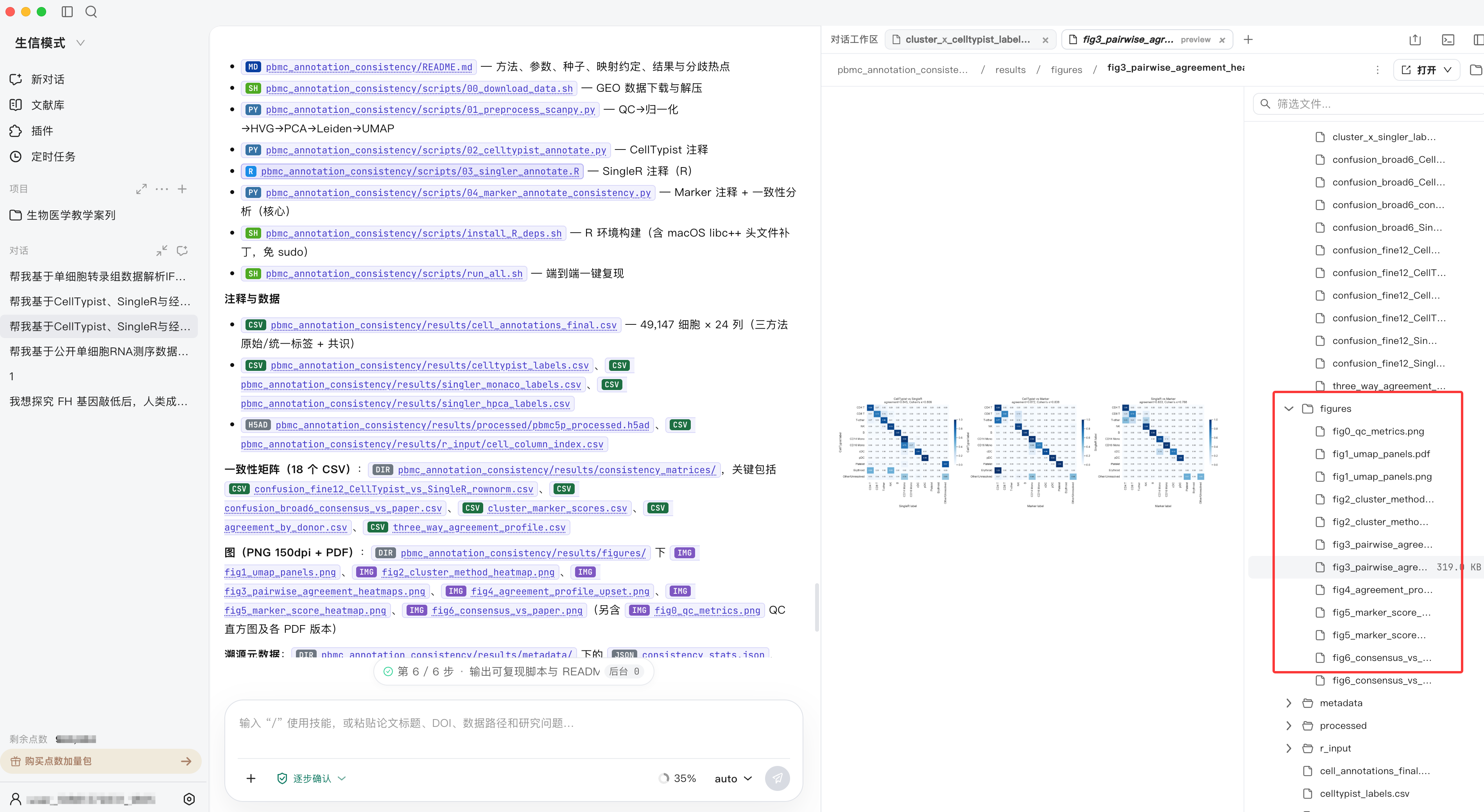预览 PBMC 细胞注释一致性结果图